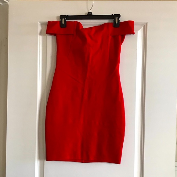 Forever21 Shoulder Red Dress - Picture 4 of 5